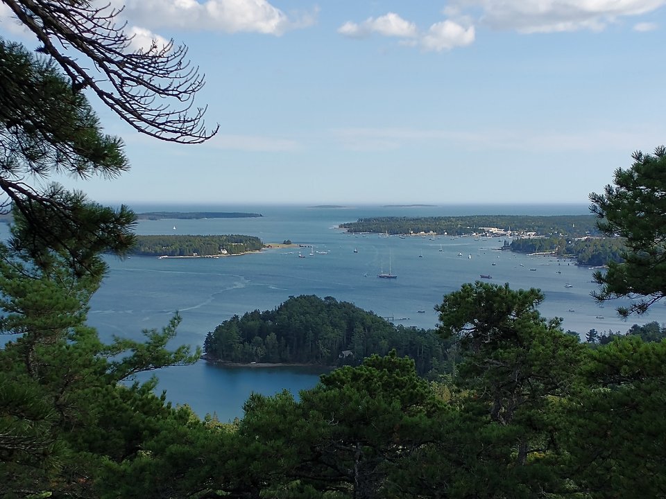 View of bay from top of mountain