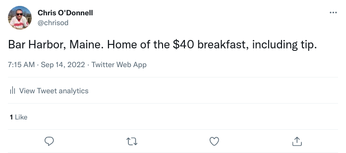 Breakfast Tweet-$40 for breakfast