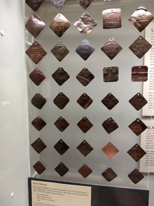 Charleston Museum Slave Badges