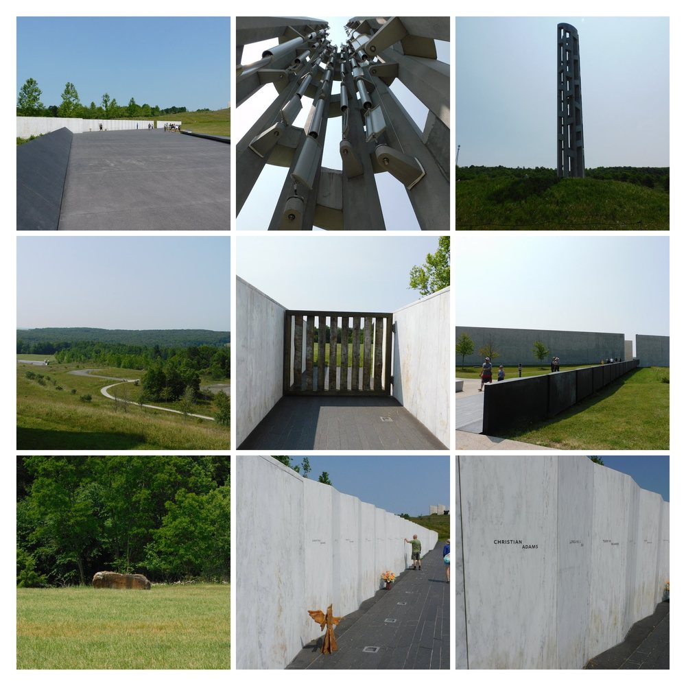 Collage of photos from Flight 93 Memorial