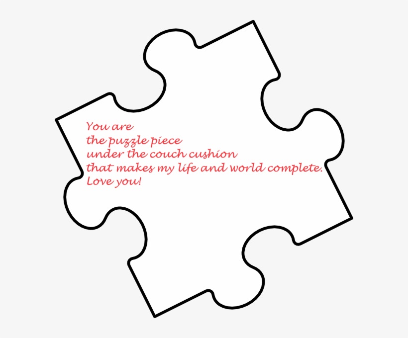 puzzle piece with poem in it