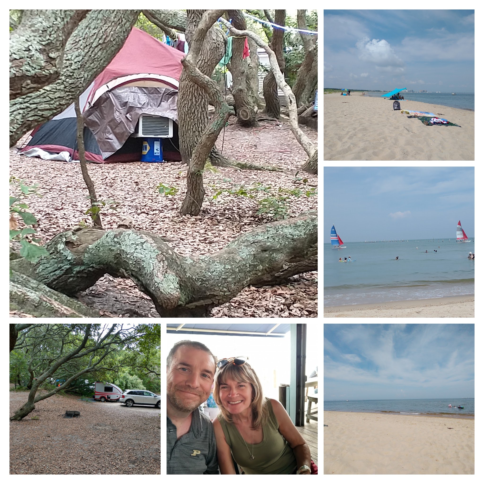 photo collage from beach weekend